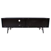 tv 150 cm - TV staliukas Home4you Luxembourg, juodas, 40 cm x 150 cm x 50 cm - 2 nuotrauka