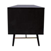 tv 150 cm - TV staliukas Home4you Luxembourg, juodas, 40 cm x 150 cm x 50 cm - 3 nuotrauka