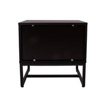 senukai mediena 50 50 - Naktinis staliukas Home4you Amsterdam 45036, juodas/ąžuolo, 50 x 40 cm x 50 cm - 2 nuotrauka