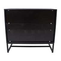 komoda 40 80 - Komoda Home4you Amsterdam 45034, juoda, 80x40x75 cm - 5 nuotrauka