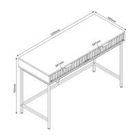 juodas stalas - Rašomasis stalas su stalčiais Home4you Helve 40919, 120 cm x 48 cm, 76 cm, ruda sp./juoda sp. - 2 nuotrauka