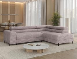 sofa lova 200 - Kampinė sofa-lova Colesio, smėlinė (Beige), dešininė, 200 x 274 cm x 93 cm - 5 nuotrauka