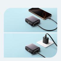 lightning usb - Joyroom JR-PBF27 10000mAh 22.5W juodas - 6 nuotrauka