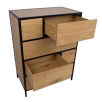 komoda - Komoda Home4you Hedvig 40830, juoda/šviesiai ruda, 70 x 40 cm x 95 cm, 1 vnt. - 3 nuotrauka