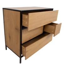komoda 70 cm - Komoda Home4you Hedvig 40829, ruda/juoda, 40 x 70 cm x 74.5 cm, 1 vnt. - 3 nuotrauka