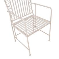 senukai foteliai - Lauko kėdė Home4you Jasmine, balta, 53 cm x 54 cm x 92 cm - 3 nuotrauka