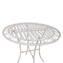 ermitazas stalai - Lauko stalas Home4you Jasmine, baltas, 70 cm x 70 cm x 75 cm - 2 nuotrauka