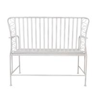 lauko suolas - Suoliukas Home4you Jasmine, baltas, 103 cm x 50 cm x 93 cm - 3 nuotrauka