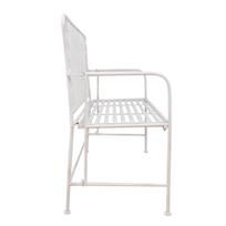 lauko suolas - Suoliukas Home4you Jasmine, baltas, 103 cm x 50 cm x 93 cm - 4 nuotrauka