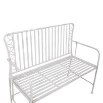 lauko suolas - Suoliukas Home4you Jasmine, baltas, 103 cm x 50 cm x 93 cm - 6 nuotrauka