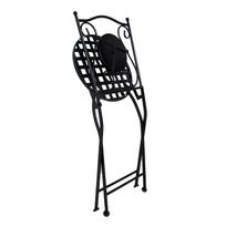 senukai foteliai - Lauko krėslas Home4you Checker, juoda, 51 cm x 38 cm x 88 cm - 2 nuotrauka