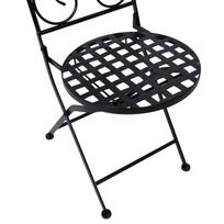 senukai foteliai - Lauko krėslas Home4you Checker, juoda, 51 cm x 38 cm x 88 cm - 3 nuotrauka