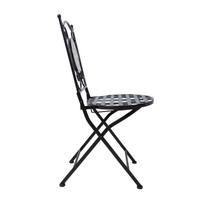senukai foteliai - Lauko krėslas Home4you Checker, juoda, 51 cm x 38 cm x 88 cm - 5 nuotrauka