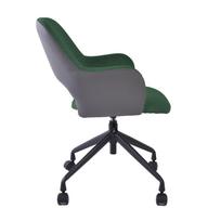 darbo kedes ratukai - Darbo kėdė Home4you Keno 38921, 62 x 57 x 82 - 88 cm, žalia/pilka - 3 nuotrauka