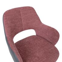 kede su ratukais - Darbo kėdė Home4you Keno 38915, 62 x 57 x 82 - 88 cm, pilka/tamsiai rožinė - 2 nuotrauka