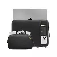 cases kompiuteriui - Tomtoc Sleeve Kit 13" Juoda (Black) - 6 nuotrauka