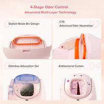 ismanus tualetas kaciu - CATLINK BayMax Scooper SE Rožinis (Pink) - 10 nuotrauka