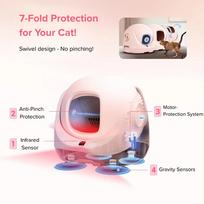 ismanus tualetas kaciu - CATLINK BayMax Scooper SE Rožinis (Pink) - 11 nuotrauka