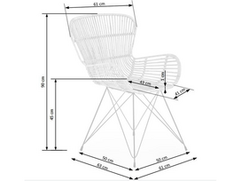 senukai kedes - Halmar K335 Chair Natural - 2 nuotrauka