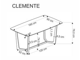 stalai top - Valgomojo stalas Clemente, baltas marmuras (White Marble), 160 cm x 90 cm x 76 cm - 2 nuotrauka