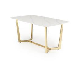 stalai top - Valgomojo stalas Clemente, baltas marmuras (White Marble), 160 cm x 90 cm x 76 cm - 9 nuotrauka