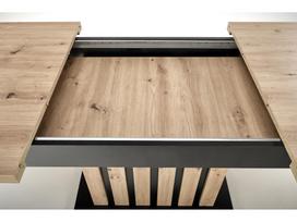 artisan stalas - Random RTV-K, juodas/ąžuolo, 180 cm x 40 cm x 52 cm - 5 nuotrauka