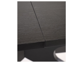 prailginamas valgomojo stalas - Valgomojo stalas Halmar Sandro, juodas (Black), 180-240 cm x 100 cm x 76 cm - 4 nuotrauka