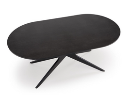 prailginamas valgomojo stalas - Valgomojo stalas Halmar Sandro, juodas (Black), 180-240 cm x 100 cm x 76 cm - 7 nuotrauka