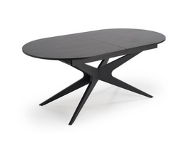 prailginamas valgomojo stalas - Valgomojo stalas Halmar Sandro, juodas (Black), 180-240 cm x 100 cm x 76 cm - 10 nuotrauka