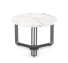 juodo marmur - Kavos staliukas Halmar Antica M, baltas/juodas, 550 mm x 550 mm x 410 mm - 5 nuotrauka