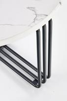 juodo marmur - Kavos staliukas Halmar Antica M, baltas/juodas, 550 mm x 550 mm x 410 mm - 8 nuotrauka
