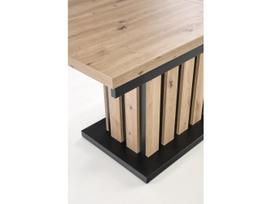 isskleidziamas kavos staliukas - Kavos staliukas Baretti, ąžuolo sp./juoda sp., 130 - 170 cm x 65 cm x 65 - 82 cm - 3 nuotrauka