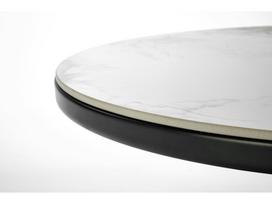 kavos staliukai aukso - Kavos staliukas Halmar Genesis, baltas marmuras/riešutas/auksas (White Marble/Walnut/Gold) - 4 nuotrauka