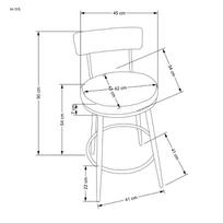 kavos staliukai aukso - Kavos staliukas Halmar Ismena, aukso, 800x800x410 mm - 2 nuotrauka