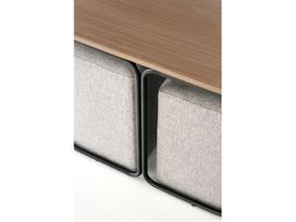 kavos staliukas pufas - Kavos staliukas Pampa, rudas/juodas, 880 mm x 430 mm x 490 mm - 2 nuotrauka