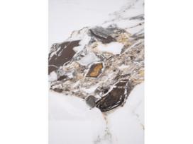 kavos staliukai aukso - Kavos staliukas ROSA, baltas marmuras/pilkas marmuras/auksinė (White Marble/Grey Marble/Gold) - 5 nuotrauka