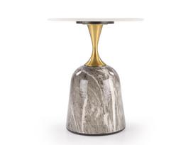 kavos staliukai aukso - Kavos staliukas ROSA, baltas marmuras/pilkas marmuras/auksinė (White Marble/Grey Marble/Gold) - 6 nuotrauka