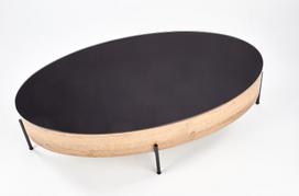 auksinis azuolas - Halmar Coffee Table Zenga Golden Oak/Black - 3 nuotrauka