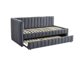dvigule lova - Lova Signal Meble Derby, 160x200 cm, pilka (Grey), su ištraukiama dalimi - 2 nuotrauka