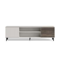 kasmyras spalva - TV staliukas Halmar RANDOM 2 RTV-K su židiniu, kašmyras (Cashmere)/riešutas (Walnut)/juoda (Black), 180 cm - 3 nuotrauka