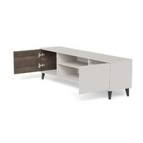 kasmyras spalva - TV staliukas Halmar RANDOM 2 RTV-K su židiniu, kašmyras (Cashmere)/riešutas (Walnut)/juoda (Black), 180 cm - 4 nuotrauka