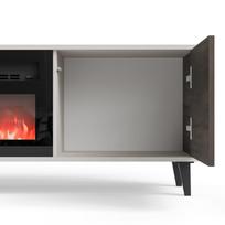 kasmyras spalva - TV staliukas Halmar RANDOM 2 RTV-K su židiniu, kašmyras (Cashmere)/riešutas (Walnut)/juoda (Black), 180 cm - 6 nuotrauka