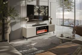 kasmyras spalva - TV staliukas Halmar RANDOM 2 RTV-K su židiniu, kašmyras (Cashmere)/riešutas (Walnut)/juoda (Black), 180 cm - 8 nuotrauka