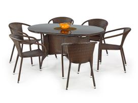senukai kedes lauko - Halmar Midas Garden Chair Dark Brown - 2 nuotrauka