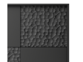 komoda 100 - Komoda Bullet KM-2, aukso/juoda, 100 cm x 41 cm x 105 cm - 4 nuotrauka