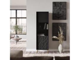 juoda vitrina - Vitrina BULLET W-1, juoda (Black) - 3 nuotrauka