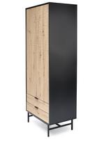 juoda spinta drabuziu - Spinta Murano S-1, ąžuolo/juoda, 80 cm x 53 cm x 205 cm - 8 nuotrauka