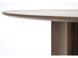 valgomojo stalas - Valgomojo stalas Halmar Caldo, riešutmedžio (Walnut) Ø120 cm - 3 nuotrauka
