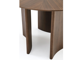 valgomojo stalas - Valgomojo stalas Halmar Caldo, riešutmedžio (Walnut) Ø120 cm - 4 nuotrauka