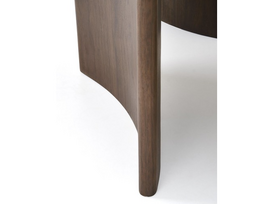 valgomojo stalas - Valgomojo stalas Halmar Caldo, riešutmedžio (Walnut) Ø120 cm - 5 nuotrauka